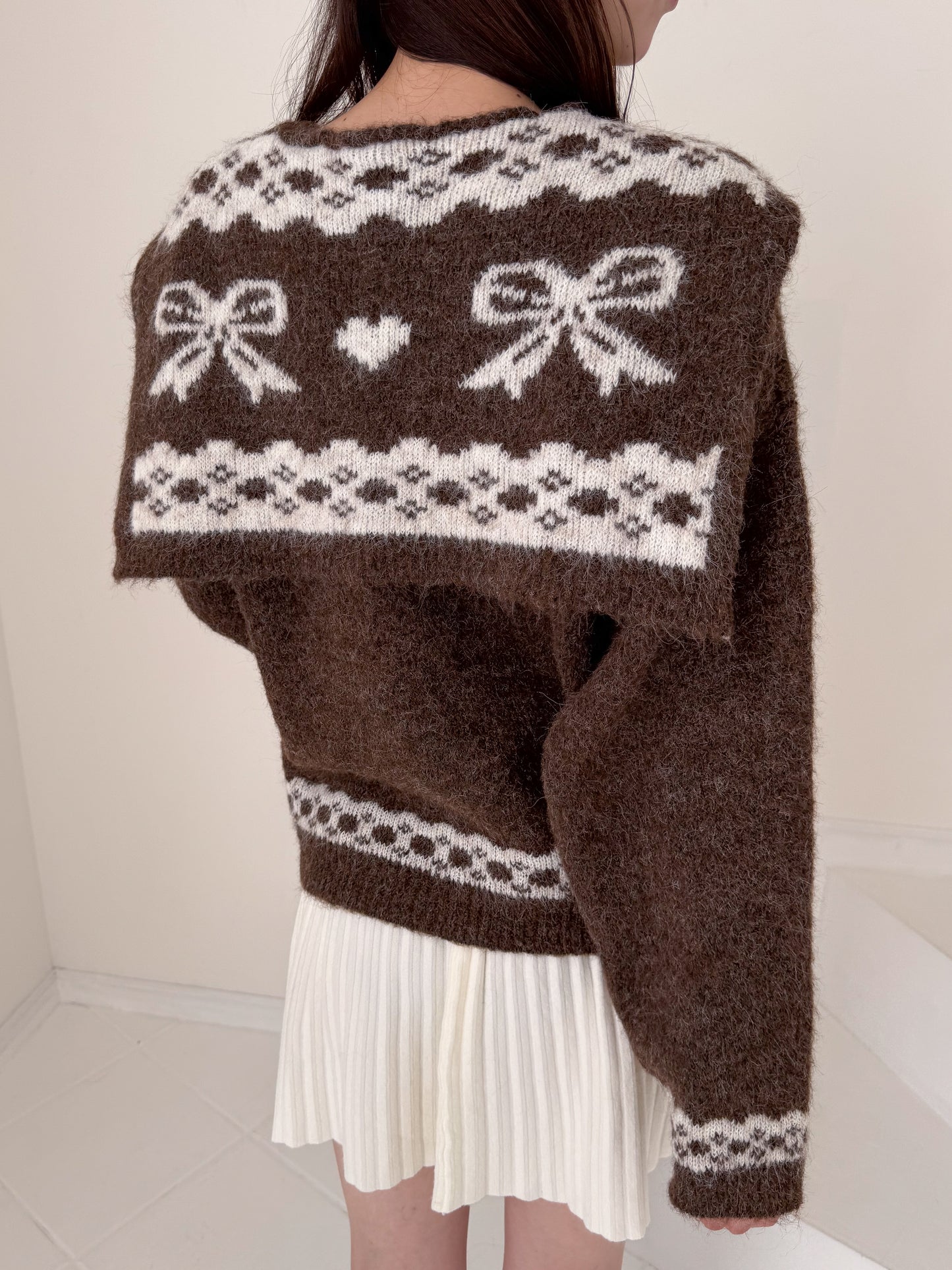 【Official限定価格】リボンショール付きニット