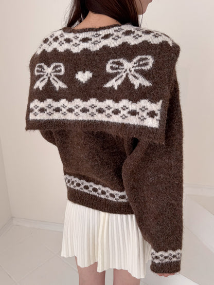 【Official限定価格】リボンショール付きニット