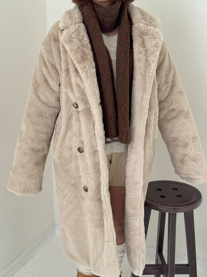 フェイクファーロングコート