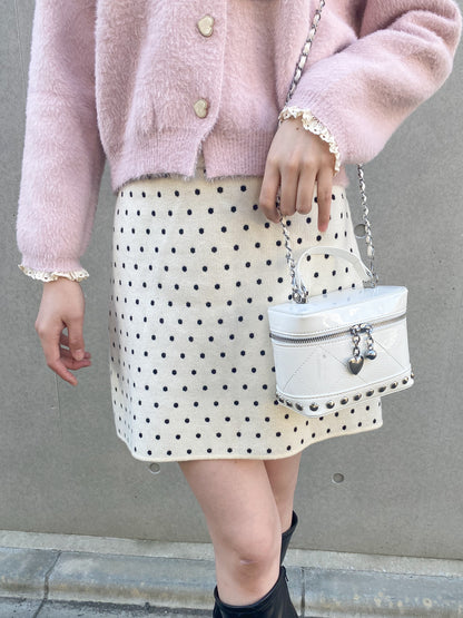 【Official限定価格】ドットニット台形スカート