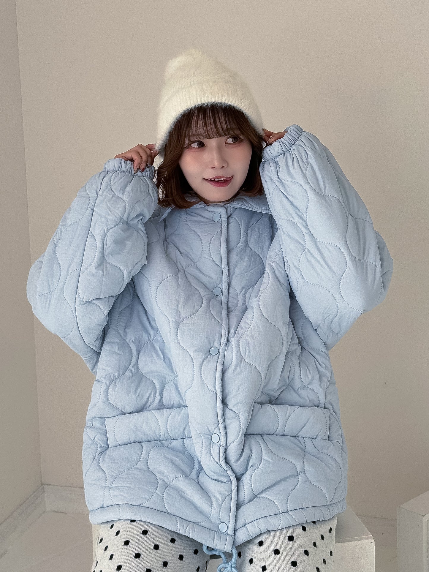 裏地ボア中綿ジャケット