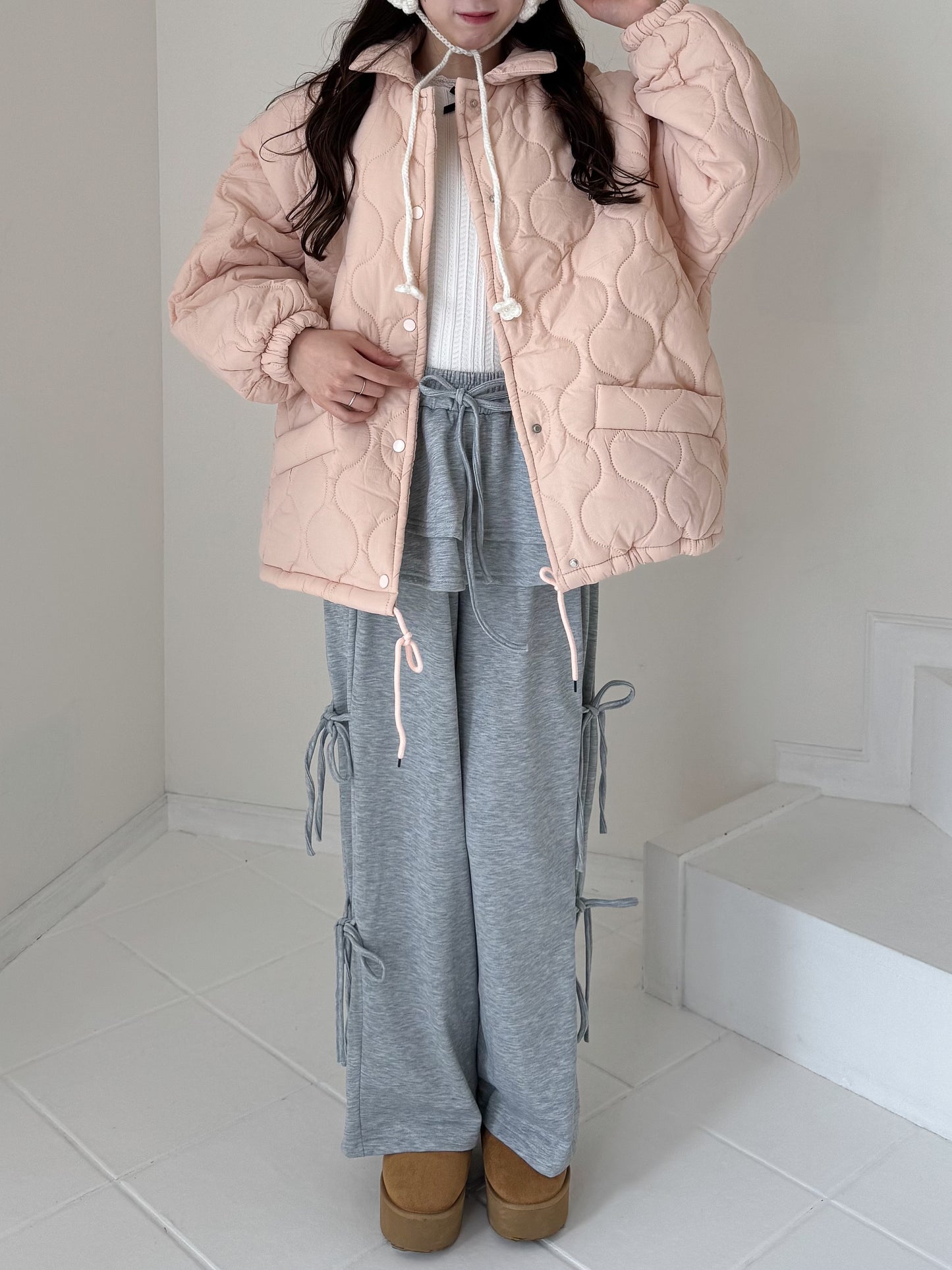 裏地ボア中綿ジャケット