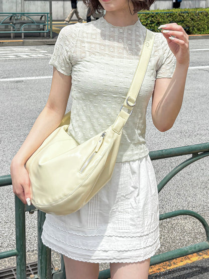 エナメル合皮BIGラウンドショルダーBAG