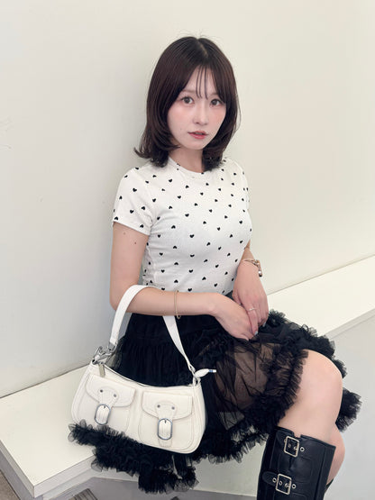 ハートフロッキーTシャツ