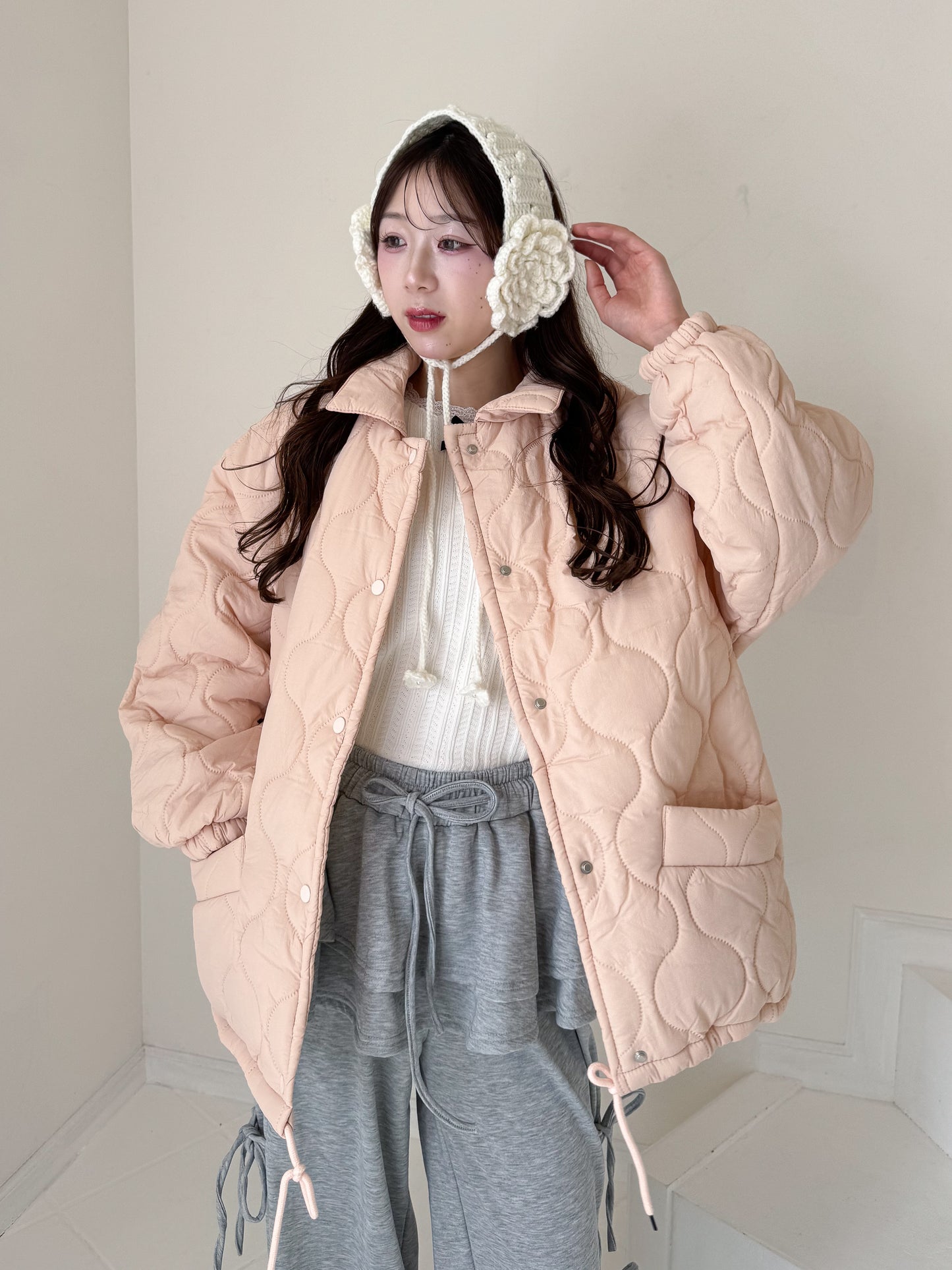 裏地ボア中綿ジャケット