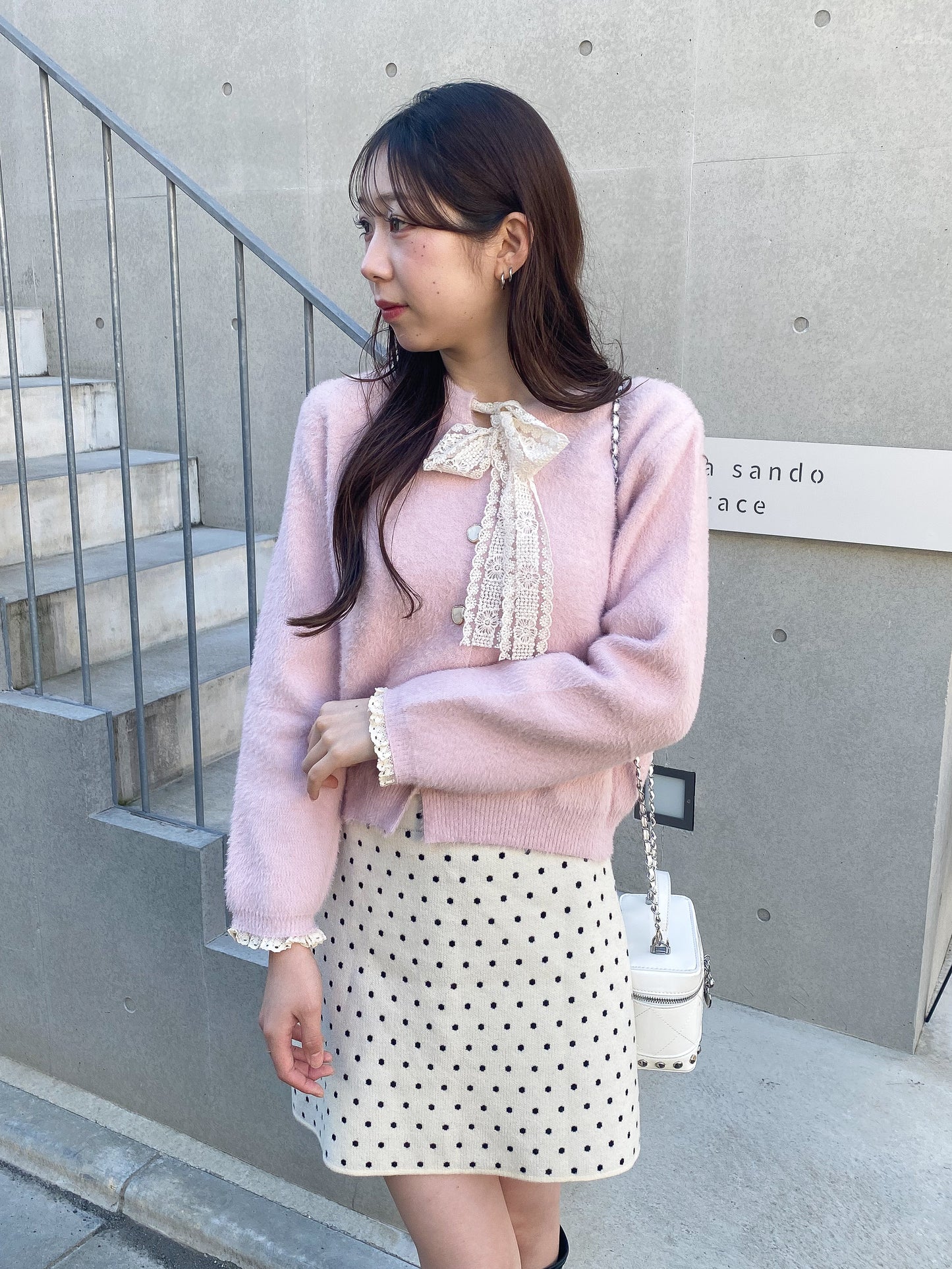 【Official限定価格】ドットニット台形スカート