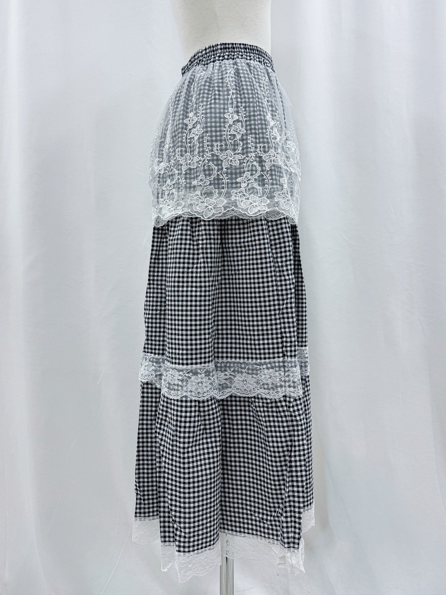 【Official限定】ギンガム×レースティアードスカート