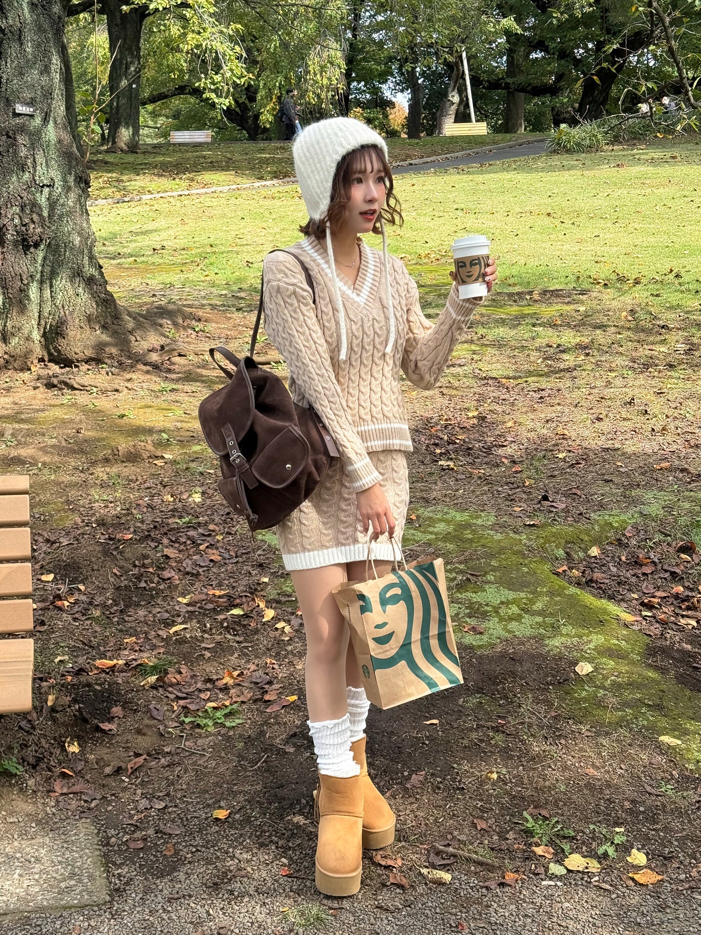 ライン入りニットセットアップ