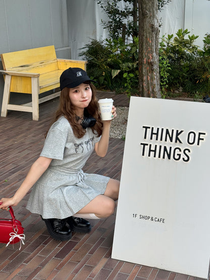 リボン刺繡スエットセットアップ