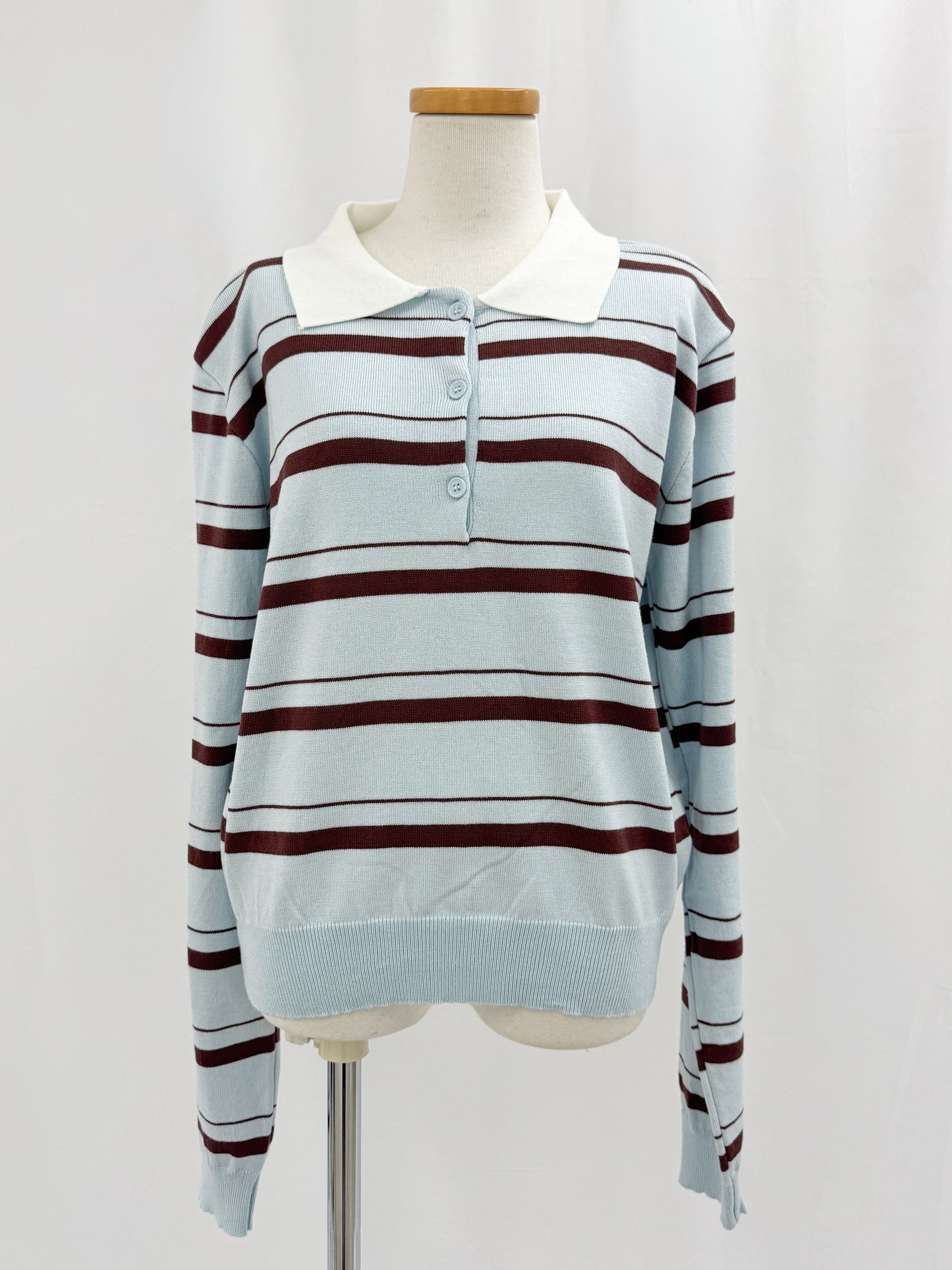 【Official限定価格】襟付きボーダーニットトップス