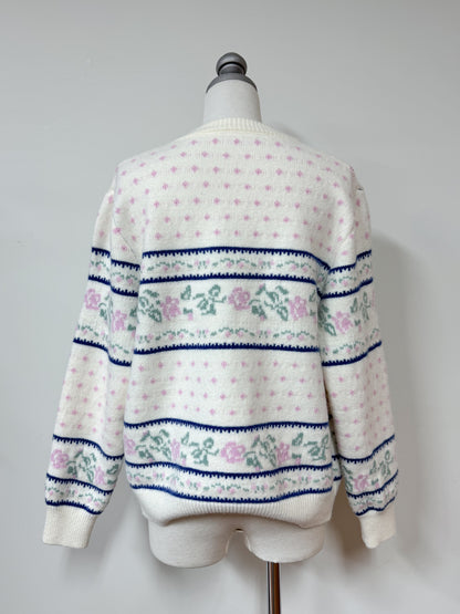 【Official限定価格】ビンテージ風フラワーニット