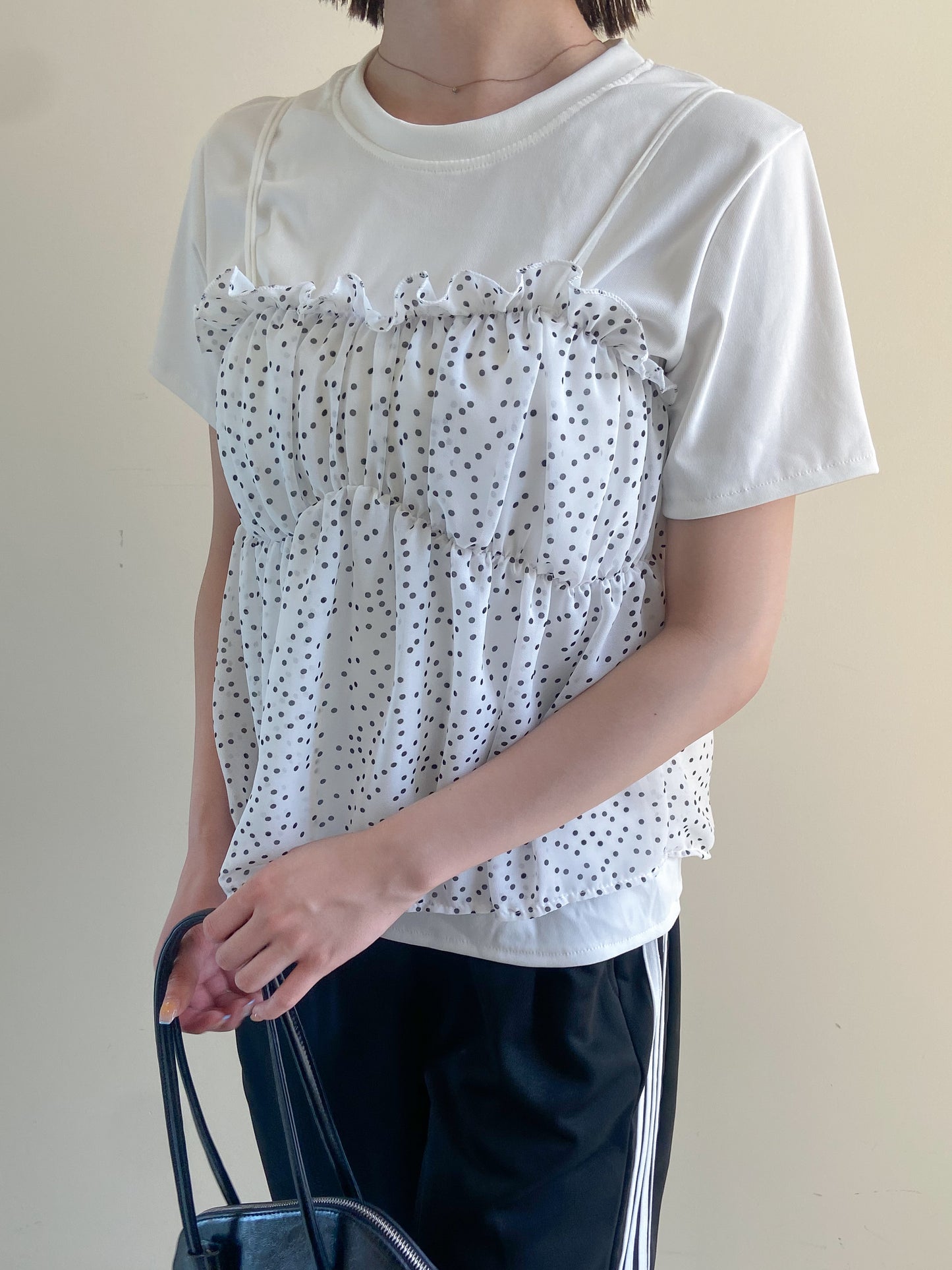 ドットキャミドッキングTシャツ