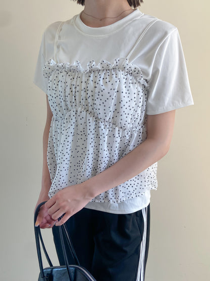 ドットキャミドッキングTシャツ