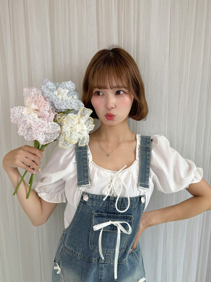 小花柄シュシュ