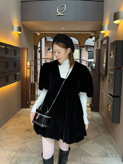 【Official限定】バルーンベロアワンピース
