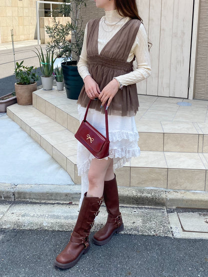 【Official限定価格】チュールペプラムビスチェ