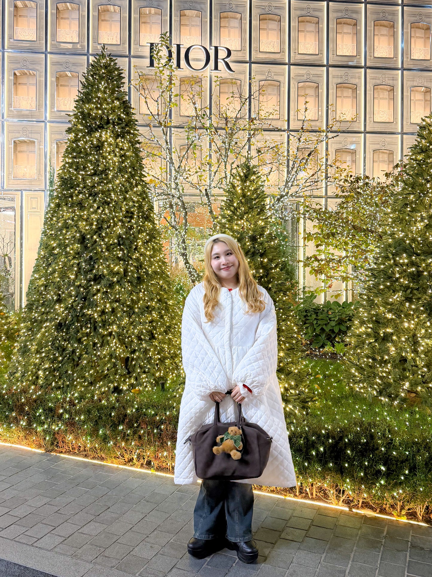 キルティングロングコート