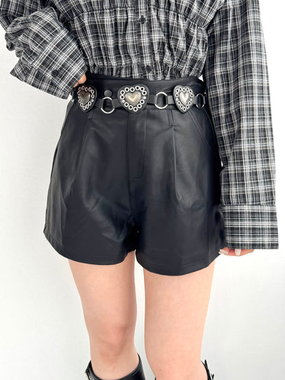 【Official限定価格】レザーショートパンツ