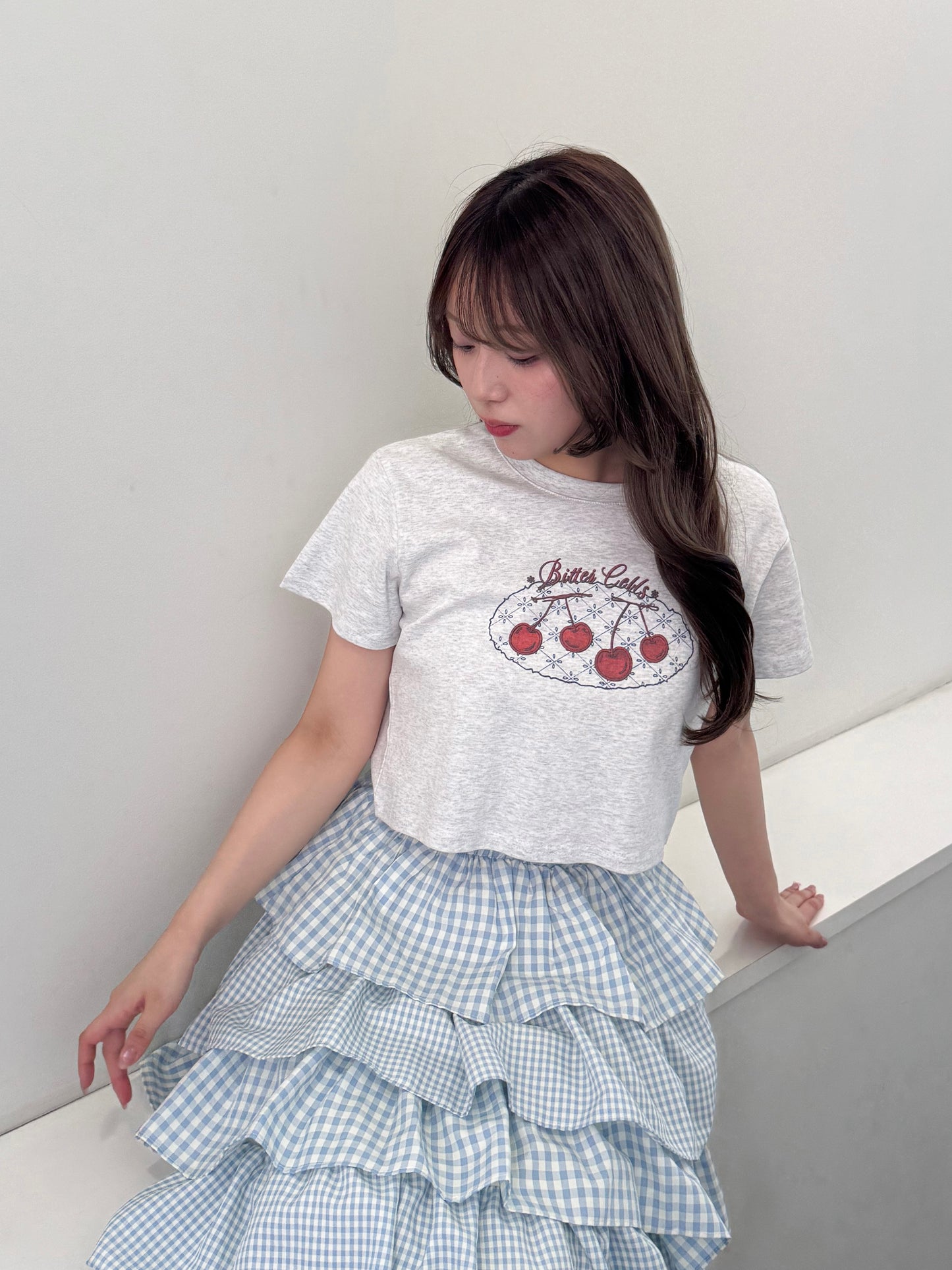 チェリークロップドTシャツ