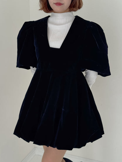 【Official限定】バルーンベロアワンピース