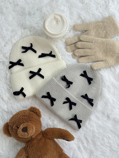 リボンニットキャップ