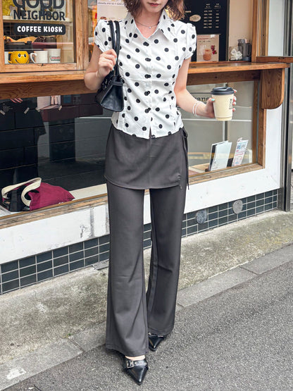 レイヤースカート付きパンツ