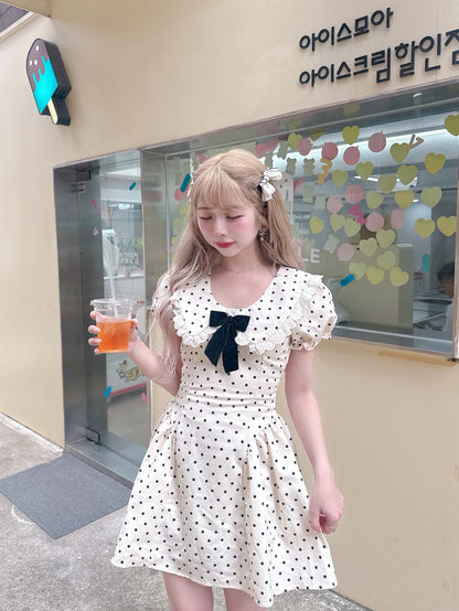 ドットフレンチガーリーワンピース