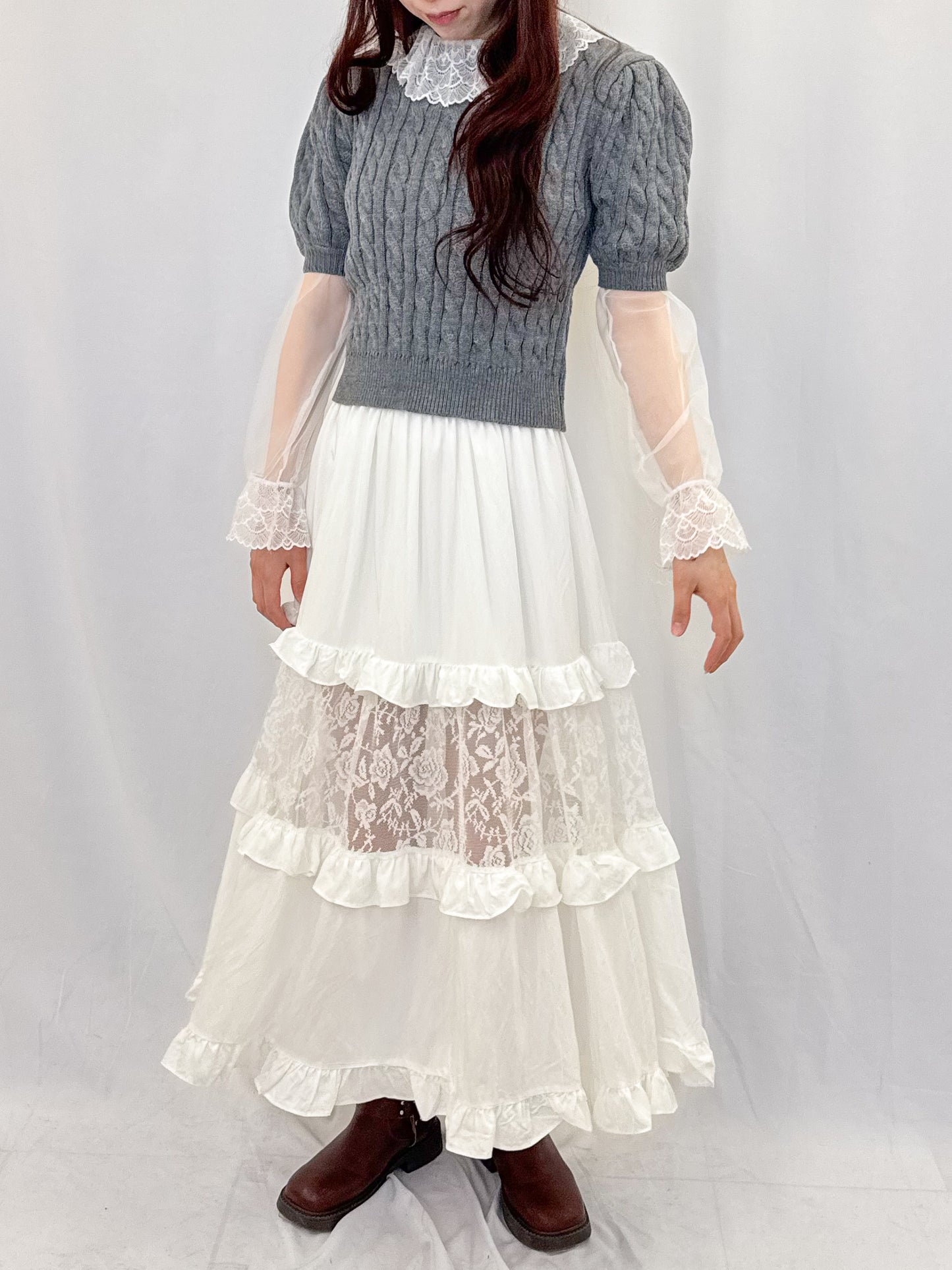 【Official限定】レースパッチワークスカート