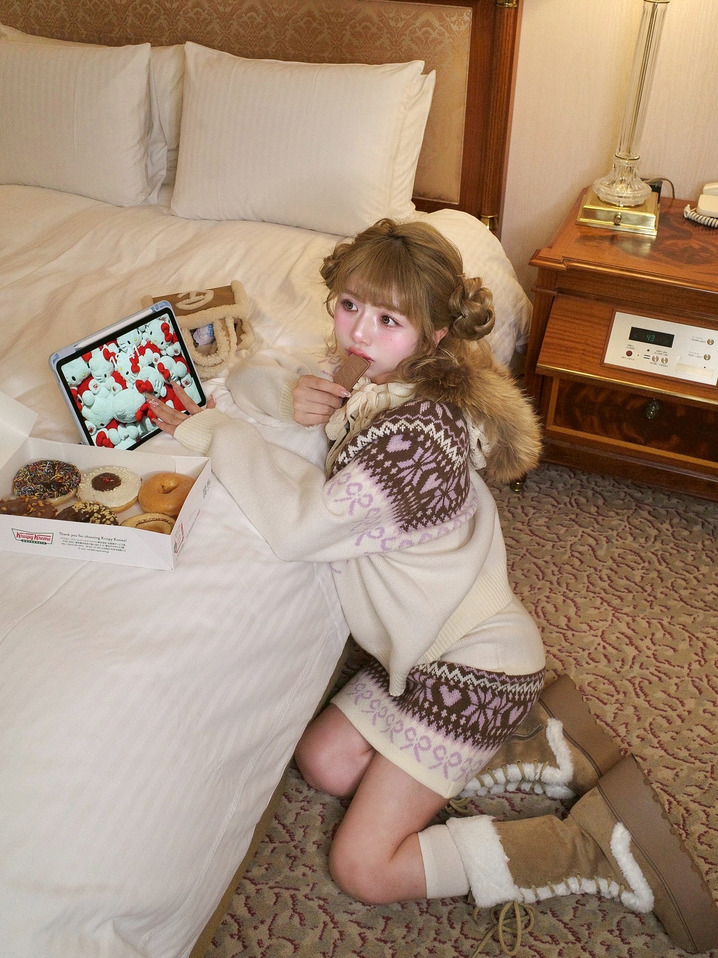 リボンノルディックニットセットアップ