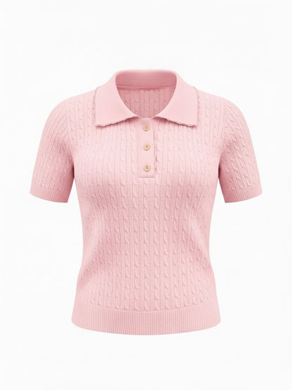 【Official限定価格】フリルリブニットポロ