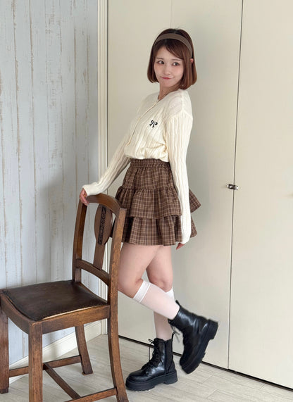 【Official限定価格】リボン刺繍ニットカーディガン
