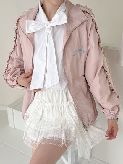【Official限定価格】レースフリルブルゾン
