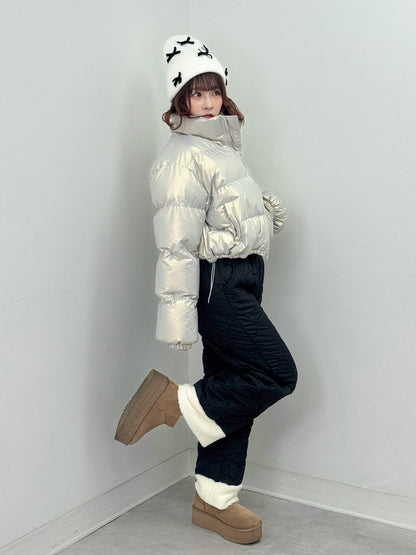 キルティングフリースパンツ