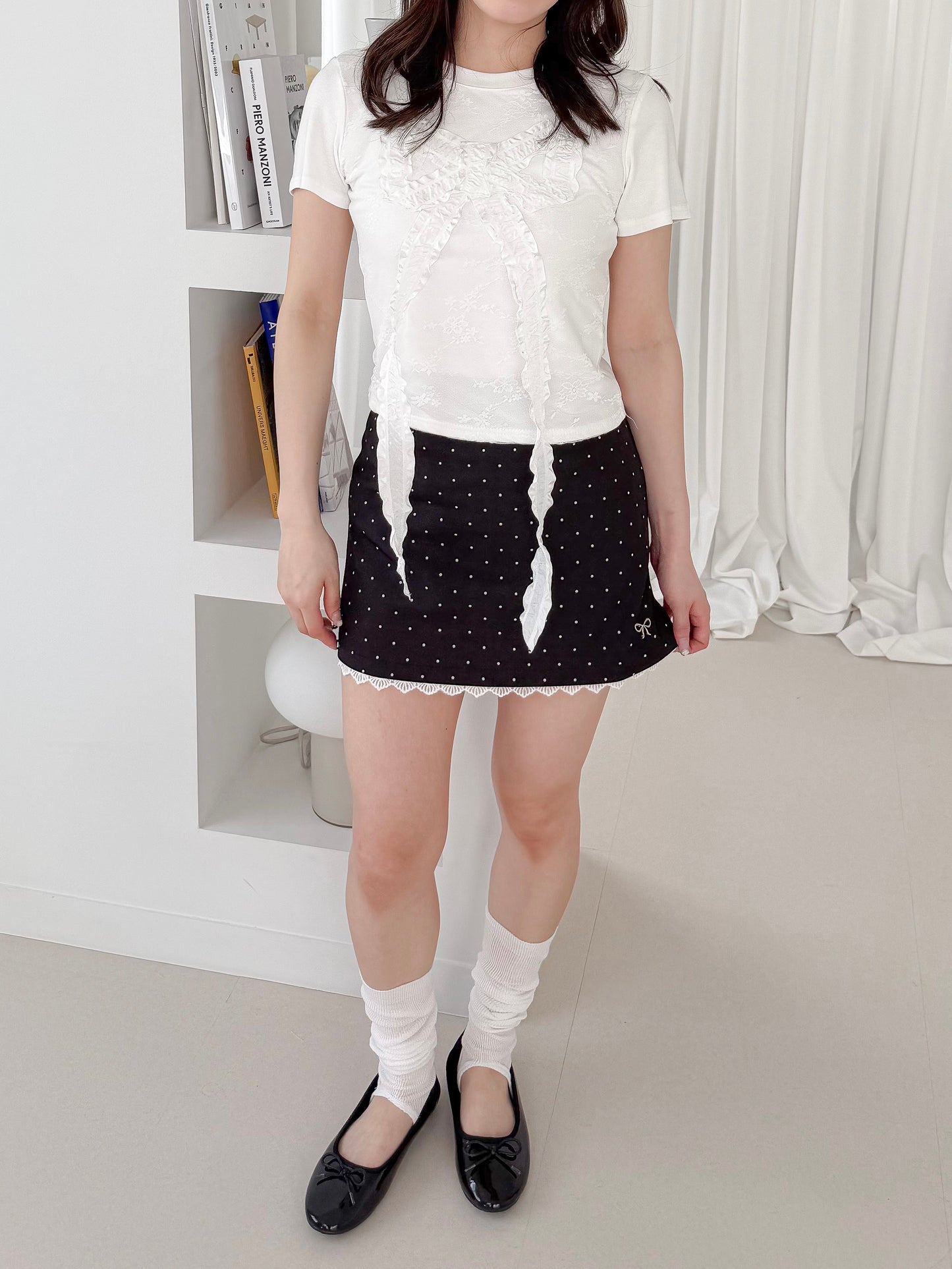 リボンレースTシャツ