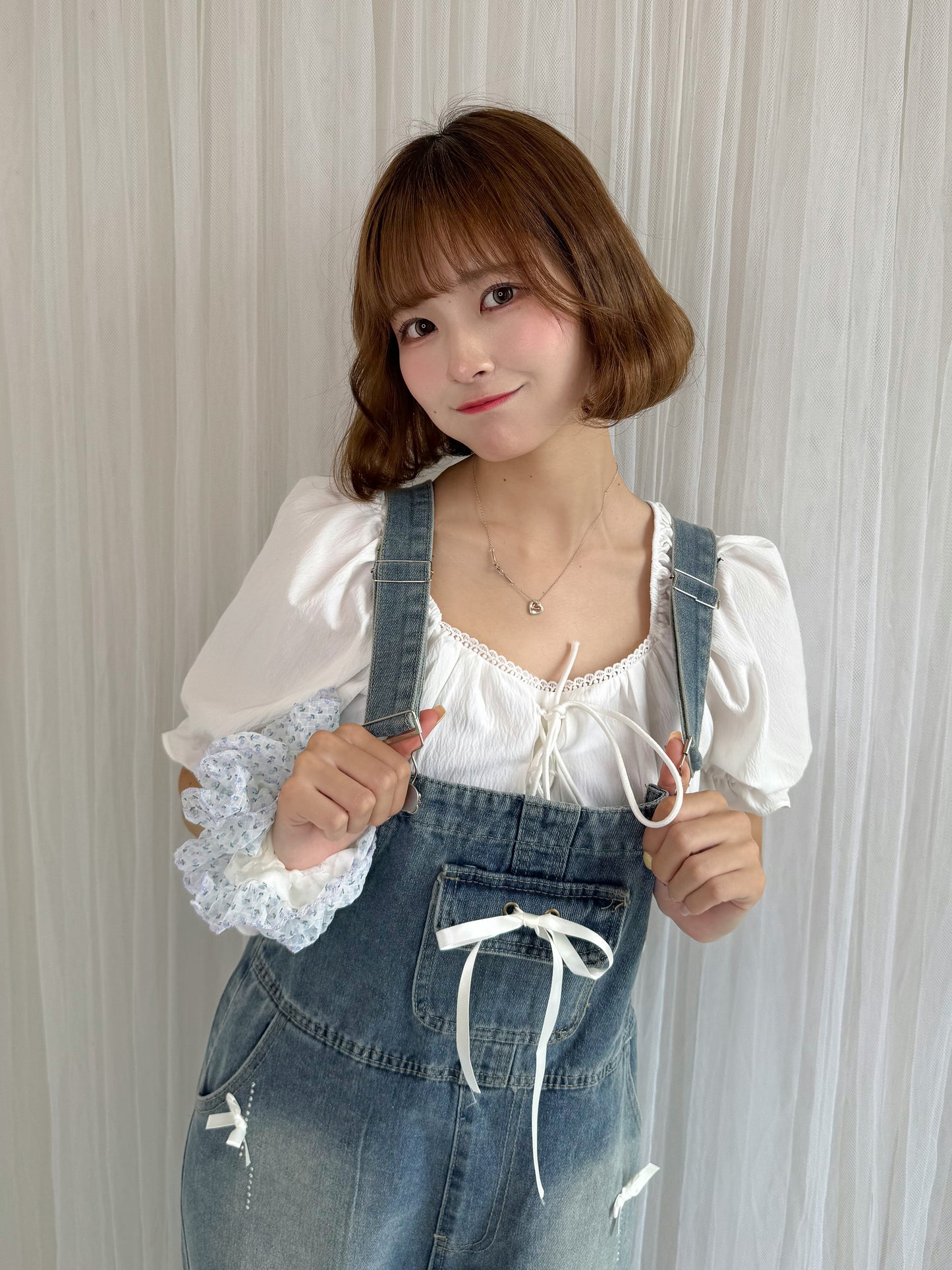 小花柄シュシュ