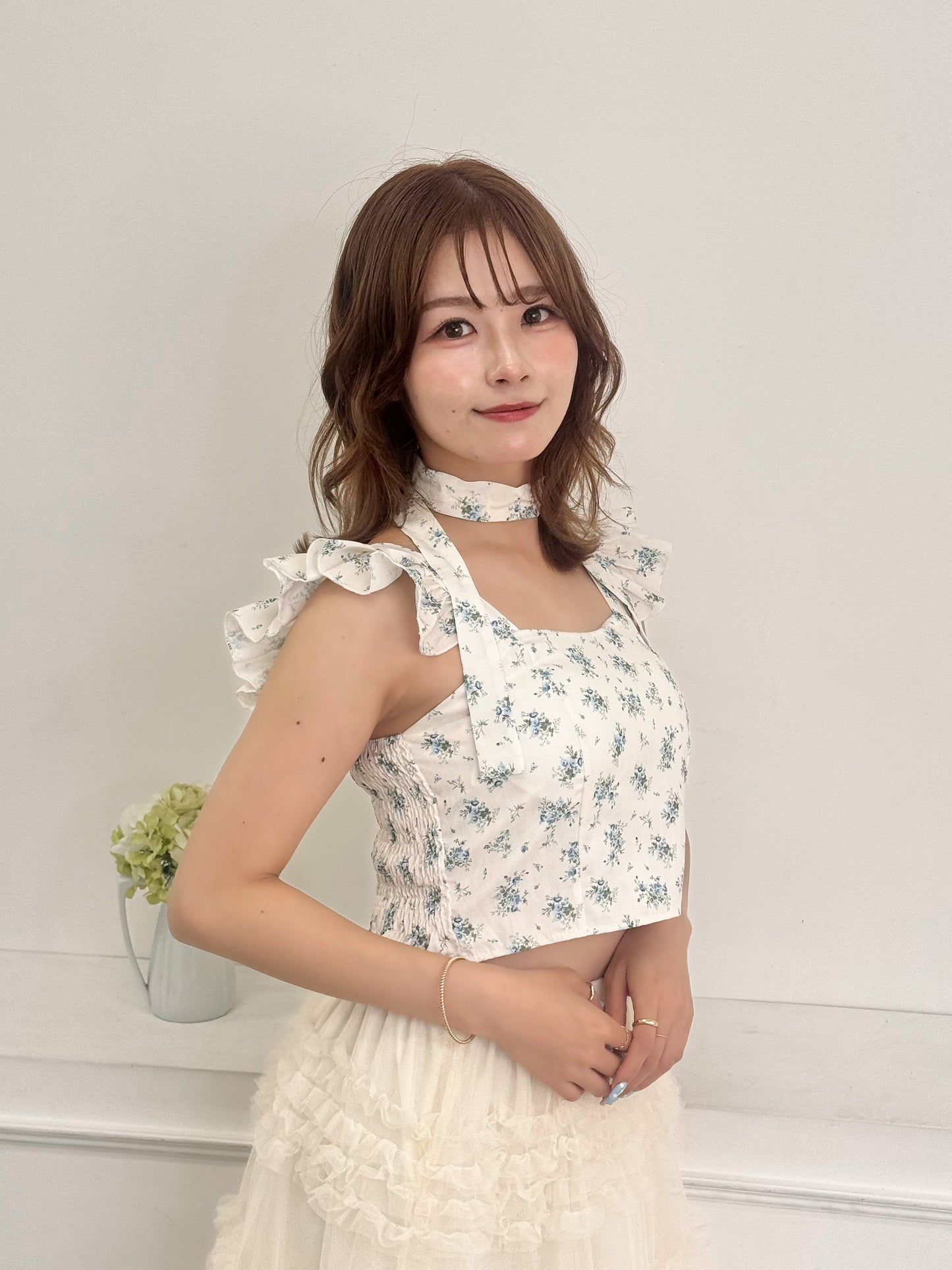 花柄キャミビスチェ