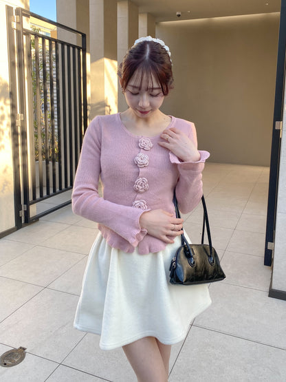 【Official限定価格】フラワーヘムトップス