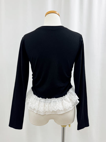 【Official限定価格】レースフリル付きロンT