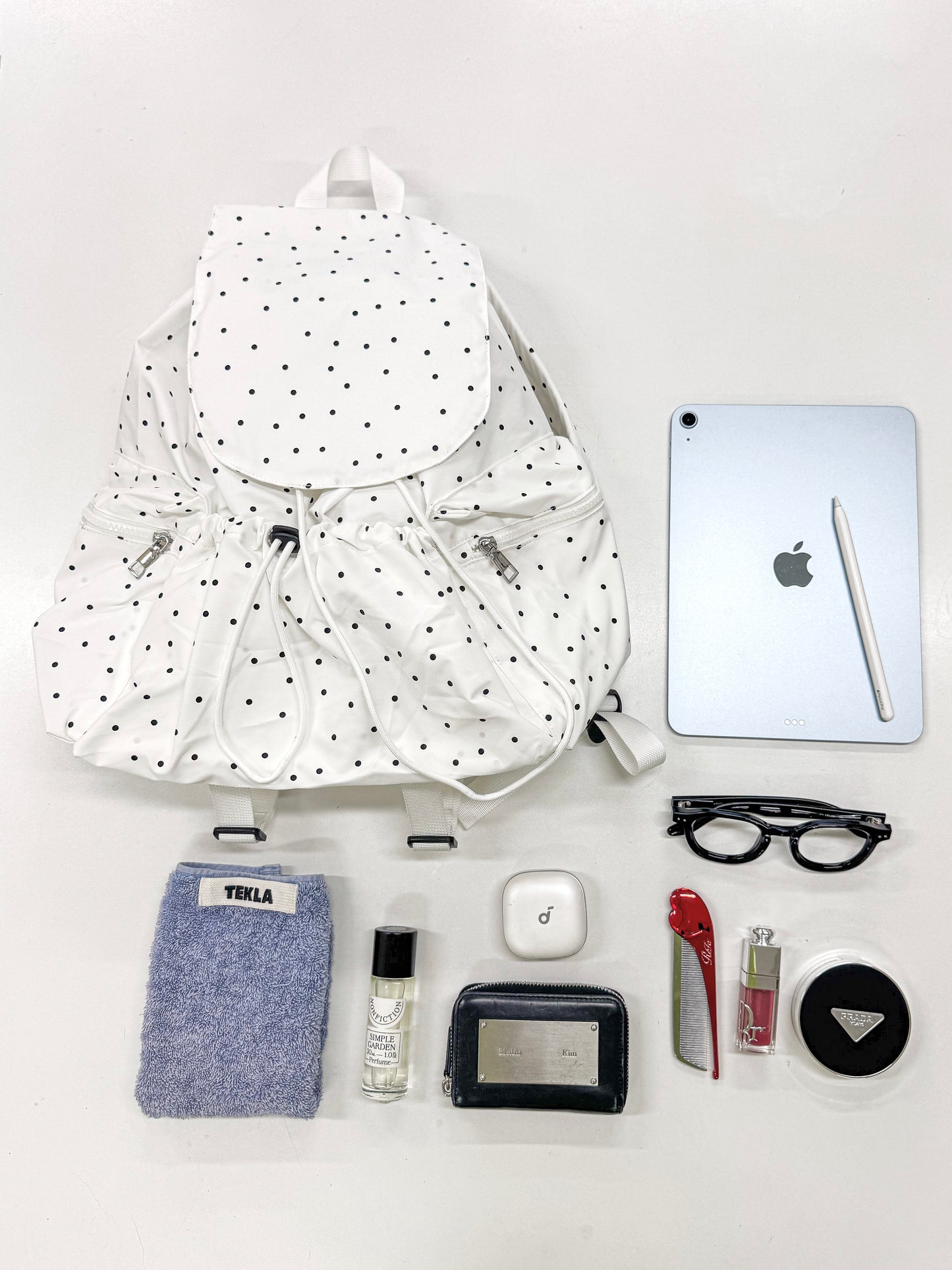 ドット柄リュック