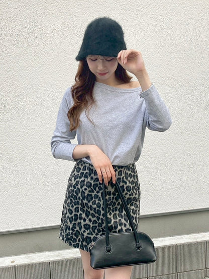 【Official限定価格】ヒョウ柄台形スカート