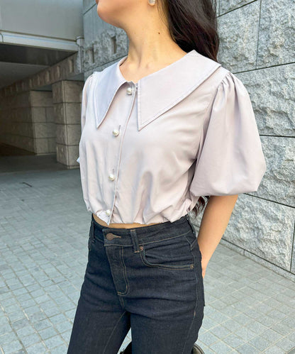 spanbroad short blouse