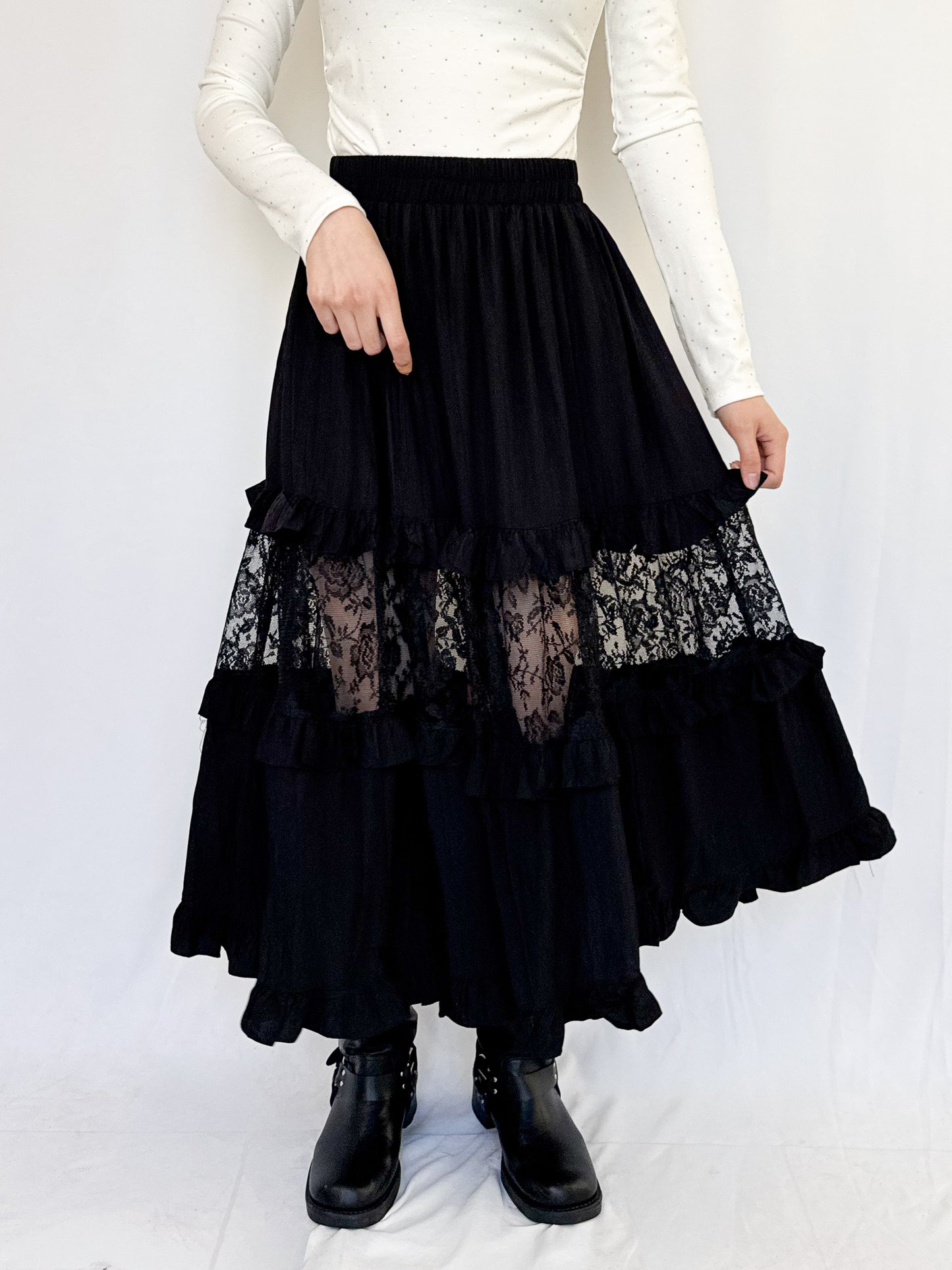 【Official限定】レースパッチワークスカート