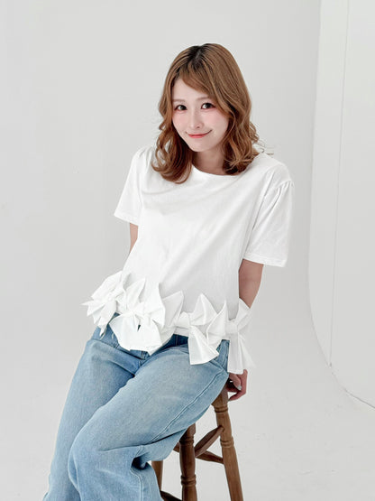 ウエストリボンTシャツ