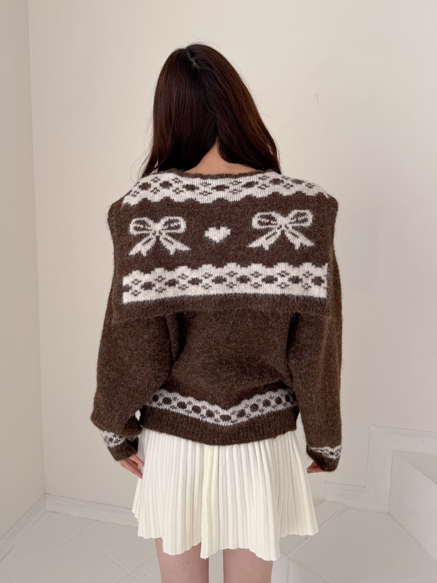 【Official限定価格】リボンショール付きニット