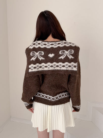 【Official限定価格】リボンショール付きニット