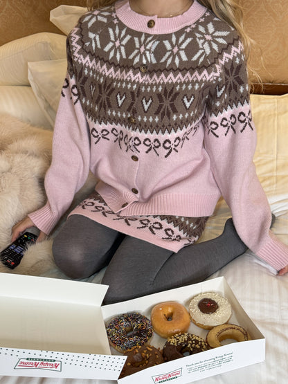 リボンノルディックニットセットアップ