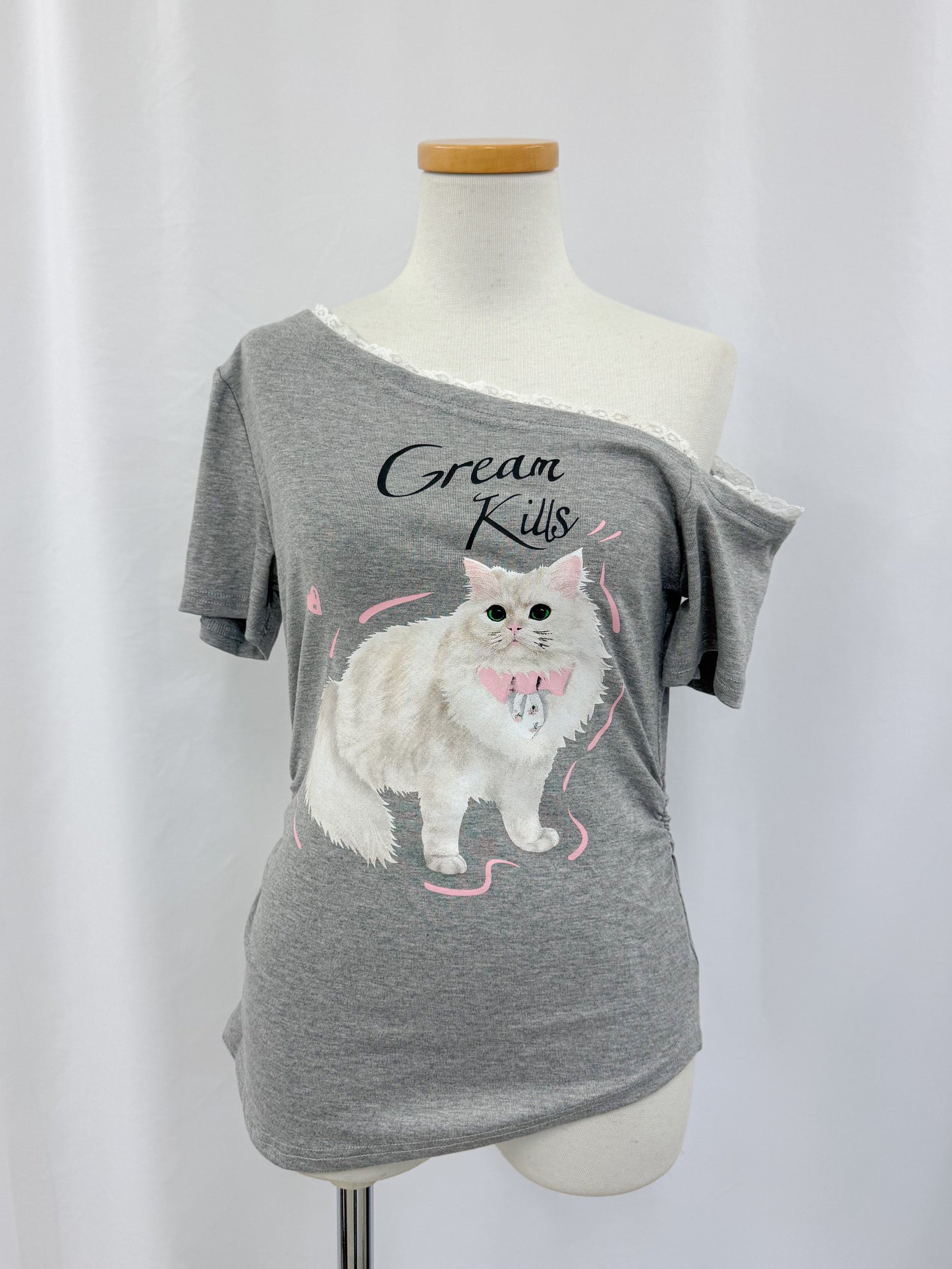 キャットプリントTシャツ
