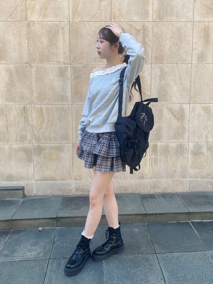 チェックティアードスカート