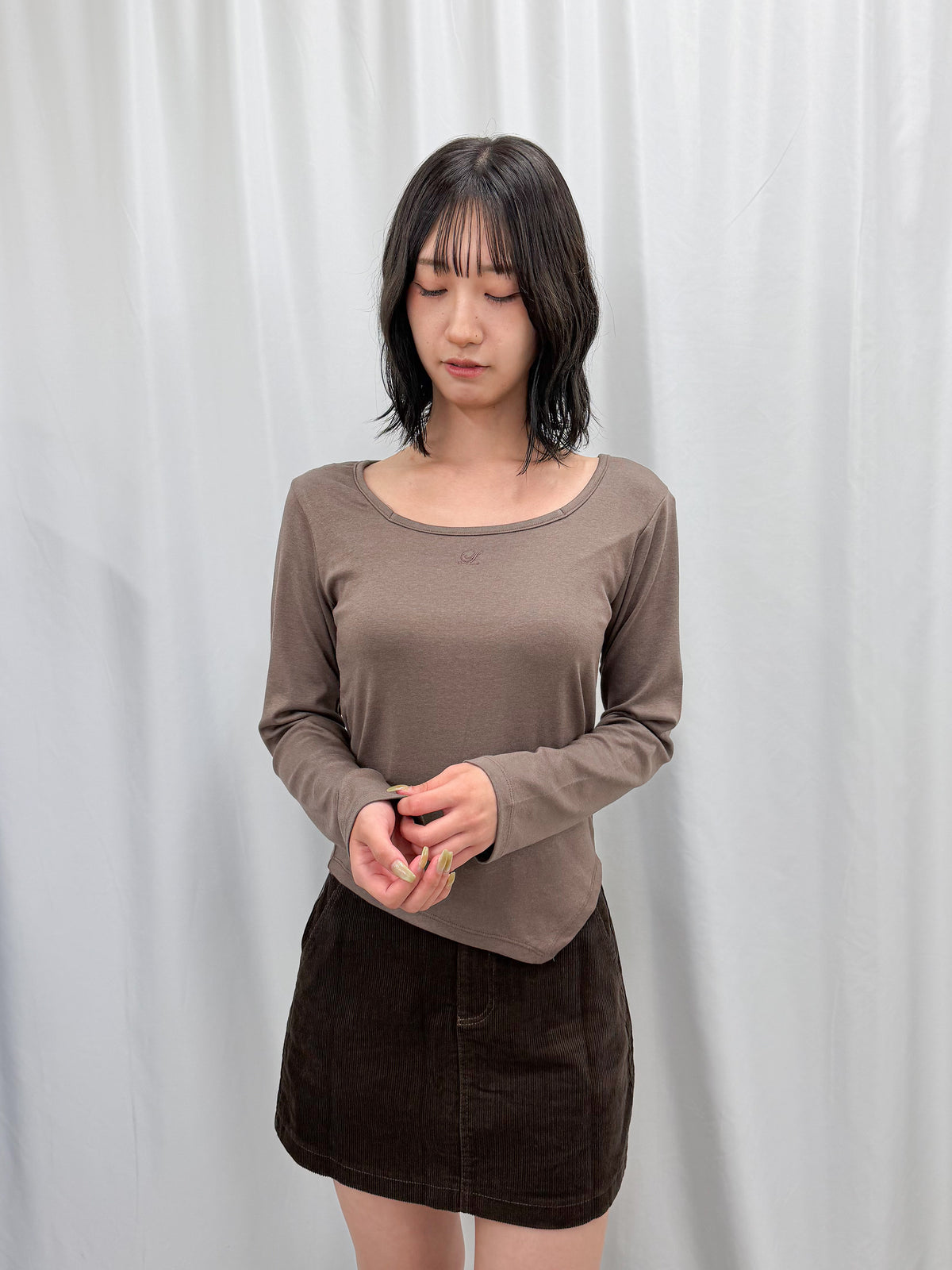 ワンポイント刺繍ロンT