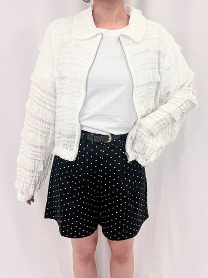 【Official限定価格】襟付きレースブルゾン